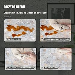 KASARO Peel and Stick Mosaic Shell Backsplash Tile