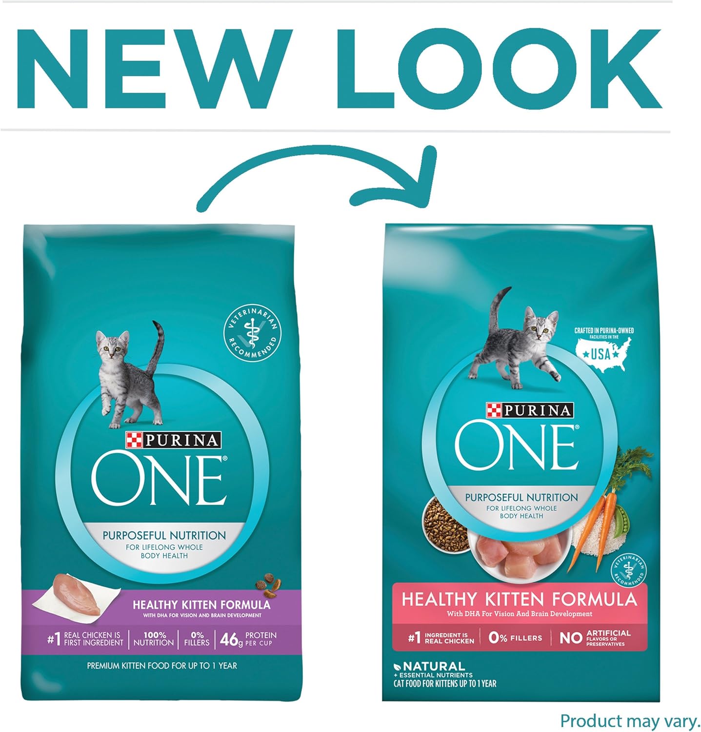 Purina ONE Natural Dry Kitten Food, Healthy Kitten - 16 lb. Bag : Dry Pet Food : Pet Supplies