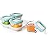 OXO Tot Glass Baby Blocks Food Storage Containers, Teal, 4 oz