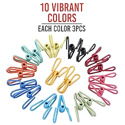 Riveda 30 Pack Assorted Chip Bag Clips Utility