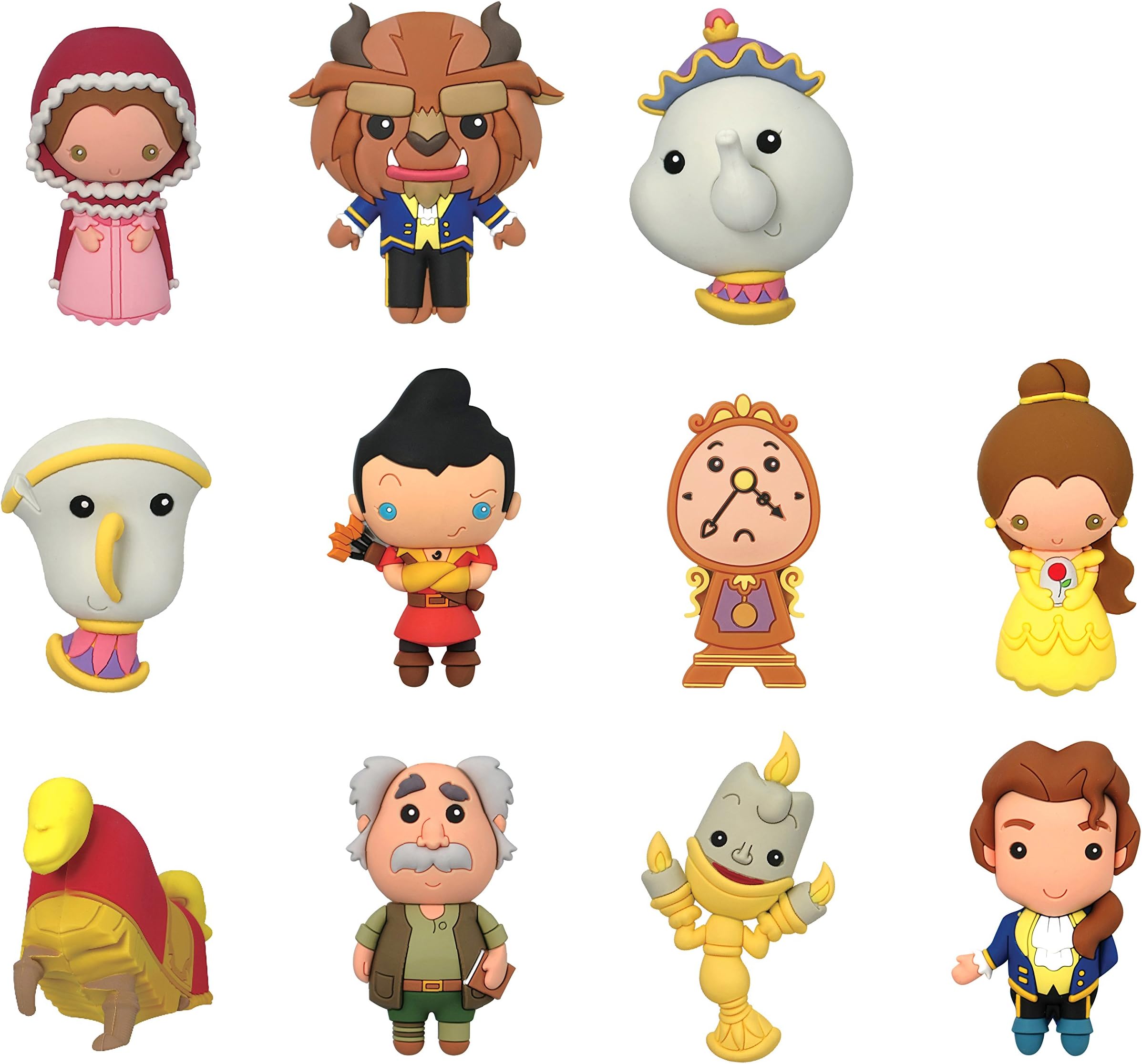 Beauty & The Beast Blind Bag Collectible Key Rings Novelty, Yellow/pink, Small