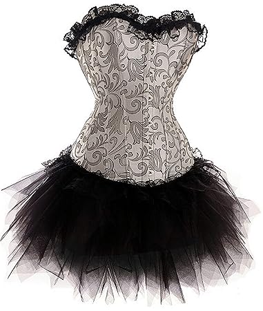 Forever Young Burlesque Moulin Rouge Kostüm Korsett Kleid Can Can Kostüm 8 10 12 14 16