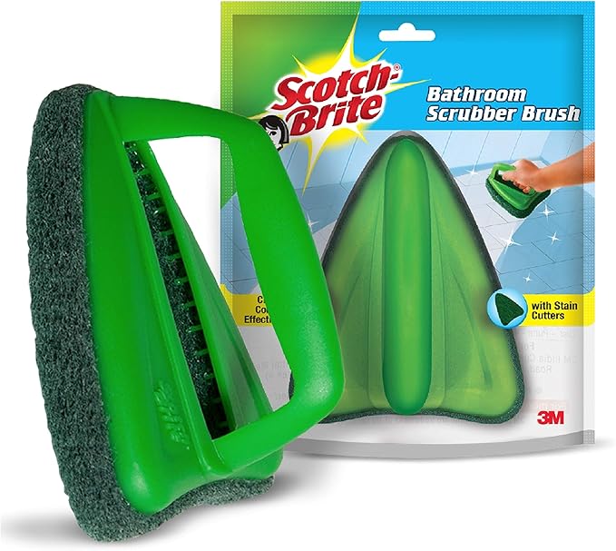 ScotchBrite Bathroom Brush with abrasive scrubber for superior tile