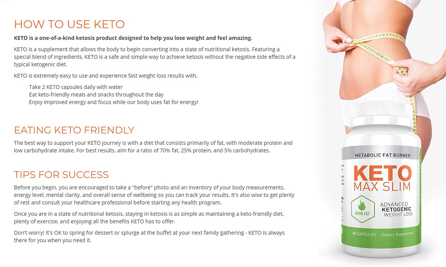 hotSKU Keto Diet Max Slim Pills Perfect Natural Supplement to Help