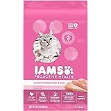 IAMS PROACTIVE HEALTH Adult Sensitive Digestion & Skin Dry Cat Food Kibble, Turkey