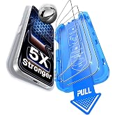 MOBOSI 3 Pack for iPhone 17 Pro Max Screen Protector, Auto Alignment Tray | Easy 1-Step Install, 5X Impact Absorption, 9H Tempered Glass, Align Tray, Bubble-Free, Full Coverage, Case-Friendly, HD Clear