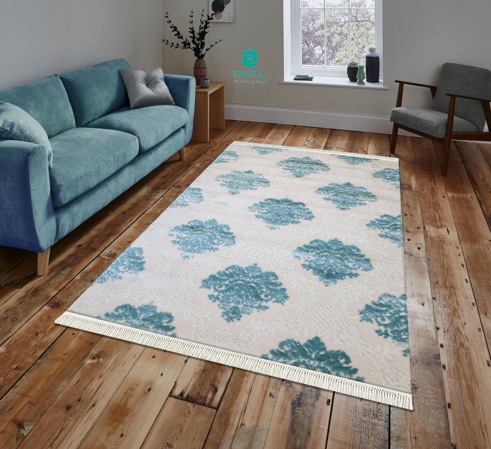 Keymura Runner Rug 80 x 150 cm Pile Height 11 mm with Matching Franzen Bed Frame in Classic Design