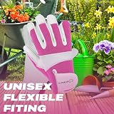WESTWOOD FOX Gardening Gloves Leather Thorn Safety Heavy Duty Pink Medium view 3