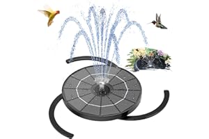 AISITIN 3.5W Solar Water Fountain with Storage & Integrated Bracket, Floating Solar Fountain Pump with Nozzles for Bird Bath, Garden, Pond, Pool, Aquarium and Outdoor