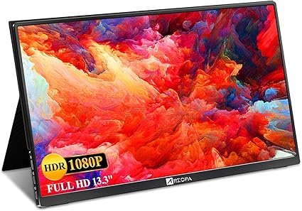 Amazon Arzopa モバイルモニター 13 3インチ モバイルディスプレイ19x1080fhd Ipsパネル ポータブルモニター 薄型 軽量 モバイルモニタ ミラーリング スマホ ゲーム機 Switch Ps4 Ps5 カメラ Xbox Oneなど対応 Usb Type C Mini Hdmi スタンド付 72 色域 レワーク