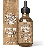 Viking Revolution Beard Oil - Palo Santo Scent - Argan & Jojoba Oil - Softens, Smooths & Strengthens - Beard Conditioner - 30