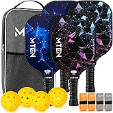 Pickleball Paddles, USAPA Approved Fiberglass Surface Pickleball Set with Pickleball Rackets, Pickleball Paddles Set ​for Men Women