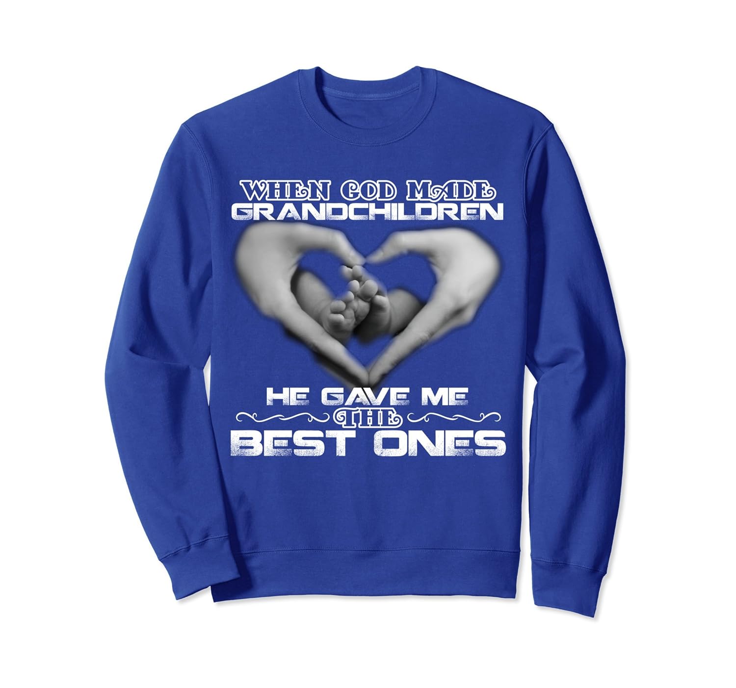 God made Grandchildren He gave me the best ones sweatshirt-anz