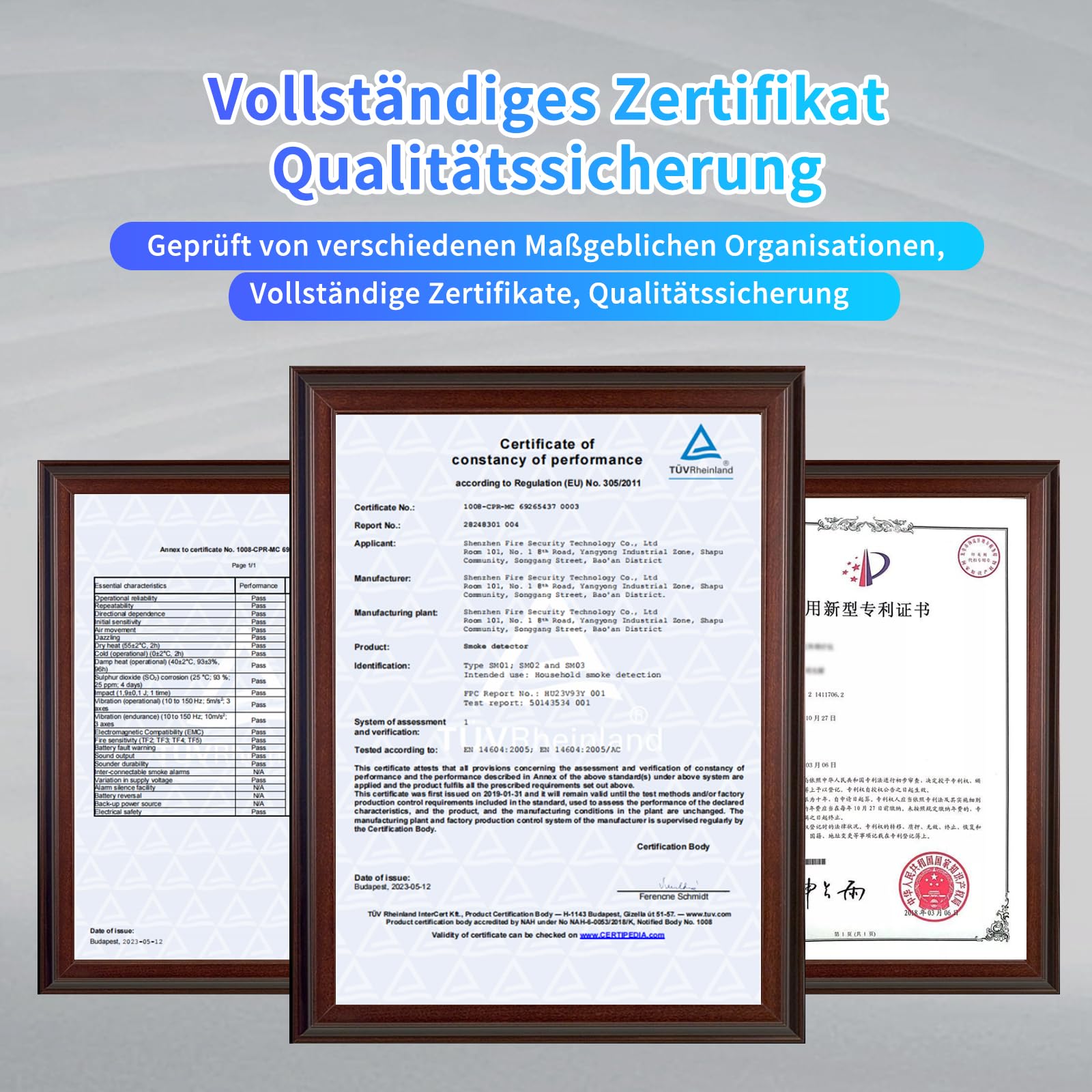 XINDUM Rauchmelder mit Starkere Magnethalterung 6er Set, 10 Jahre Batterie Feuermelder, TÜV Rheinland-Zertifiziert, Rauchwarnmelder, Standalone, Weiß 7