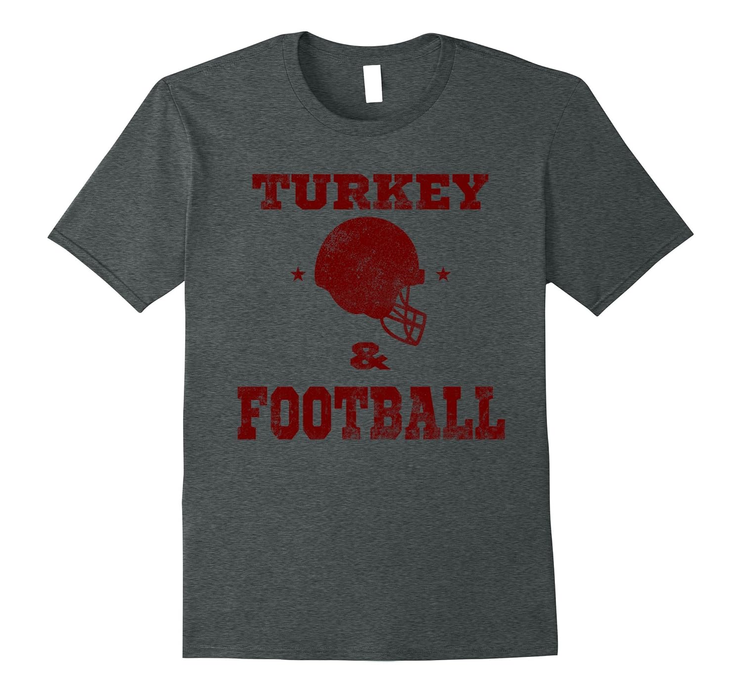 Thanksgiving Football Shirt - Turkey and Football Red-ANZ