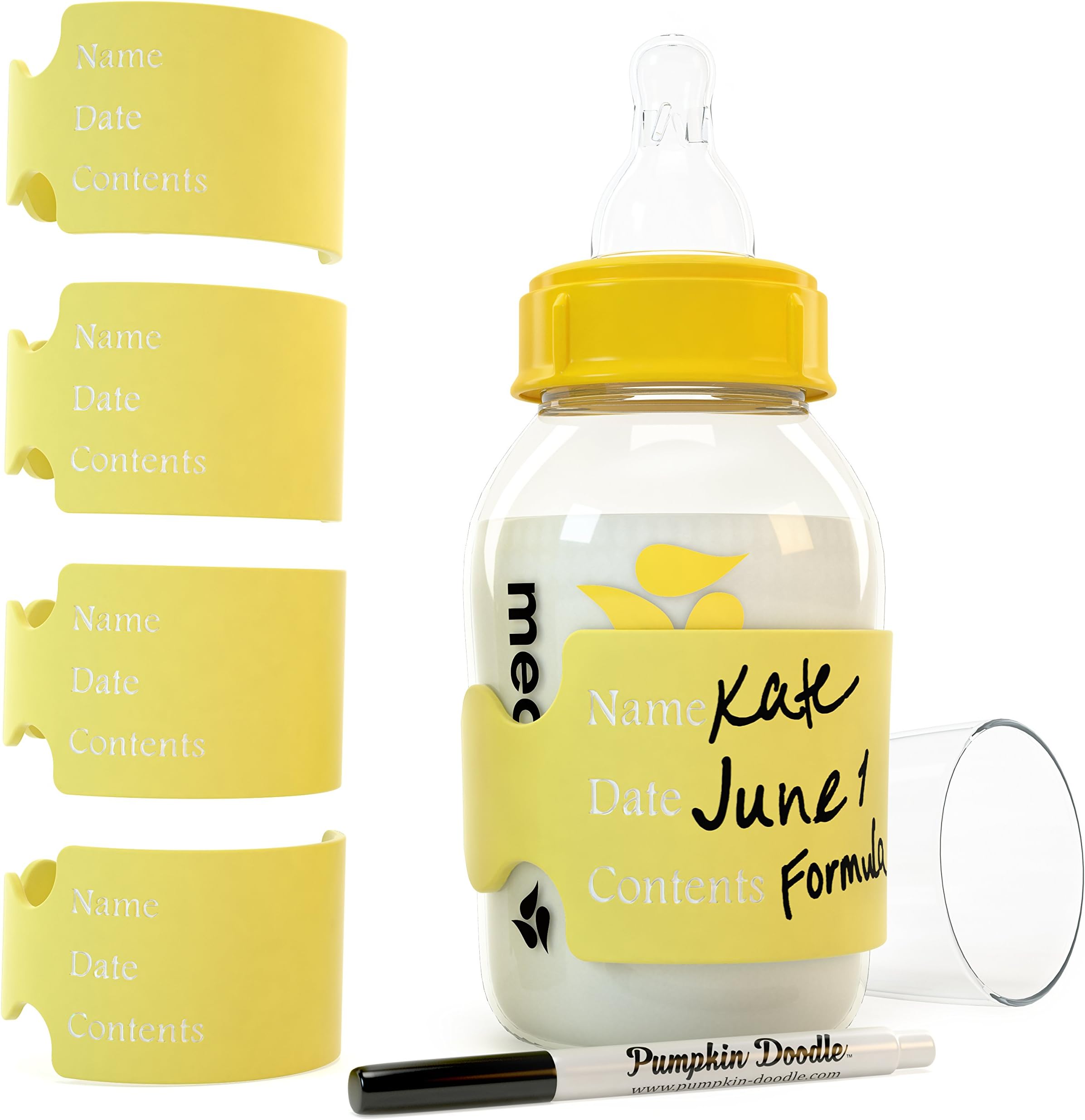 Pumpkin Doodle The Original Write and Reuse Baby Bottle Labels for Daycare