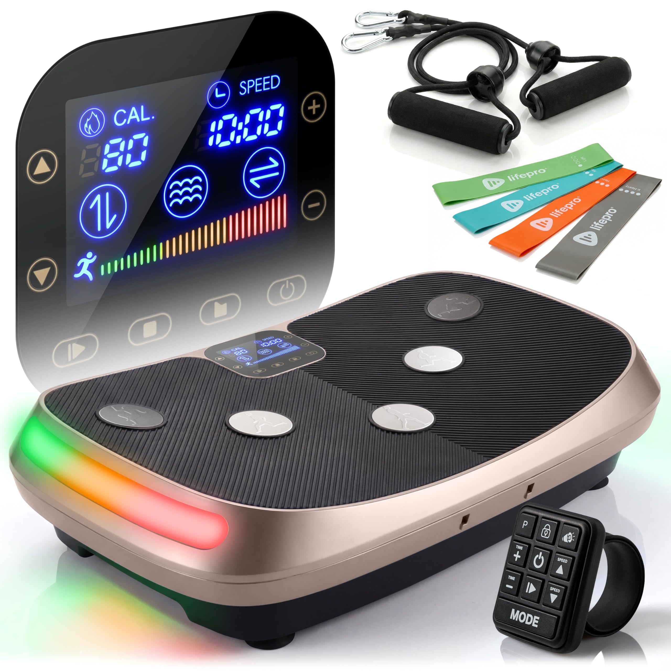 Lifepro Rumblex 4D Vibration Plate Exercise Machine with Triple Motor Oscillation, Linear, and Pulsation – Advanced 4D Vibration Technology for Whole Body Fitness, Weight Loss and Recovery at Home Image