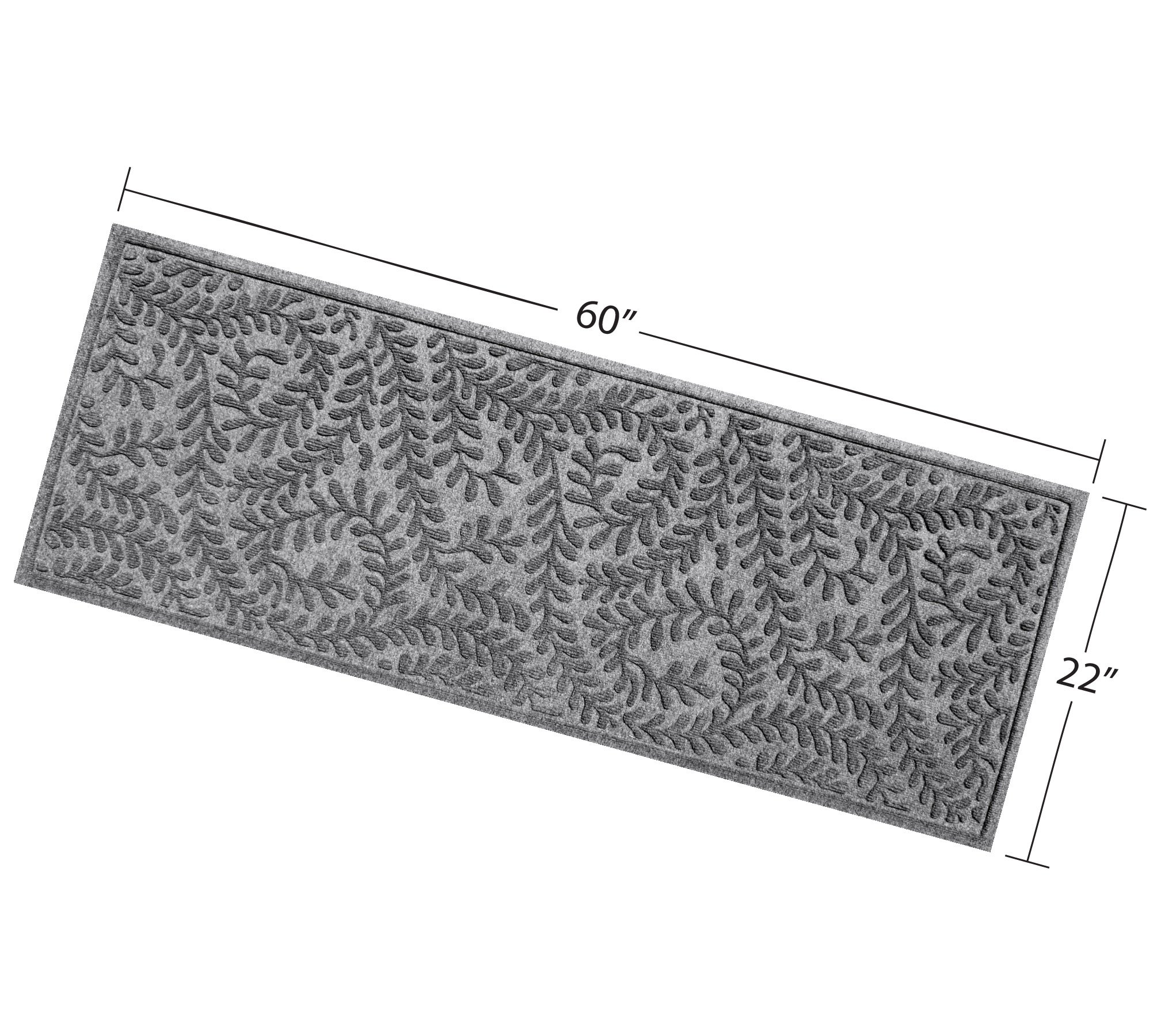 Bungalow Flooring Waterhog Indoor/Outdoor Runner Rug, 22" x 60", Skid