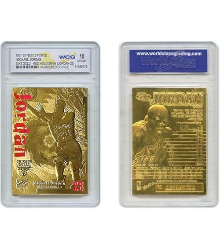 Amazon.com: 1997 Skybox Z-Force Michael Jordan 23K Gold Card