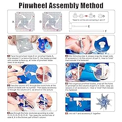 10 Pack Reflective Pinwheels for Yard and