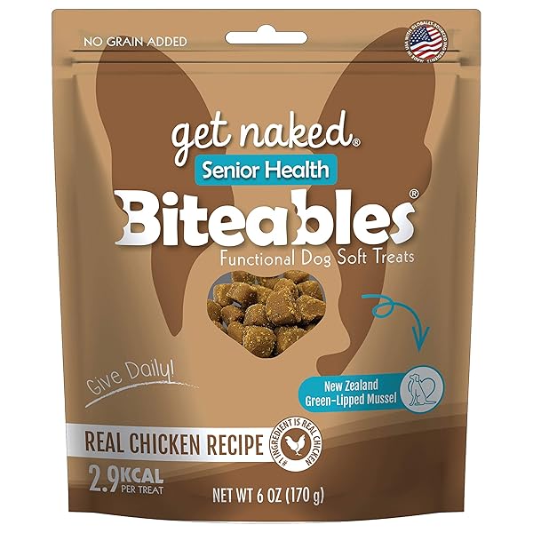 GET NAKED BITEABLES SENIOR HEALTH SOFT DOG TREATS,...