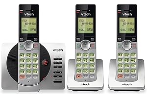 VTech DECT 6.0 3-Handset Cordless Phone with ITAD, CID, Backlit Keypads and Screens, Full Duplex Handset Speakerphones, Call 