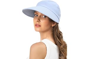 RULALA FANCY Sun Hats for Womens Wide Brim Visor UV Protection Dual Purpose Hat for Beach Summer Packable Cap