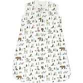 Hudson Baby Unisex Baby Premium Quilted Sleeveless Sleeping Bag and Wearable Blanket, Forest Animals, 12-18 Months