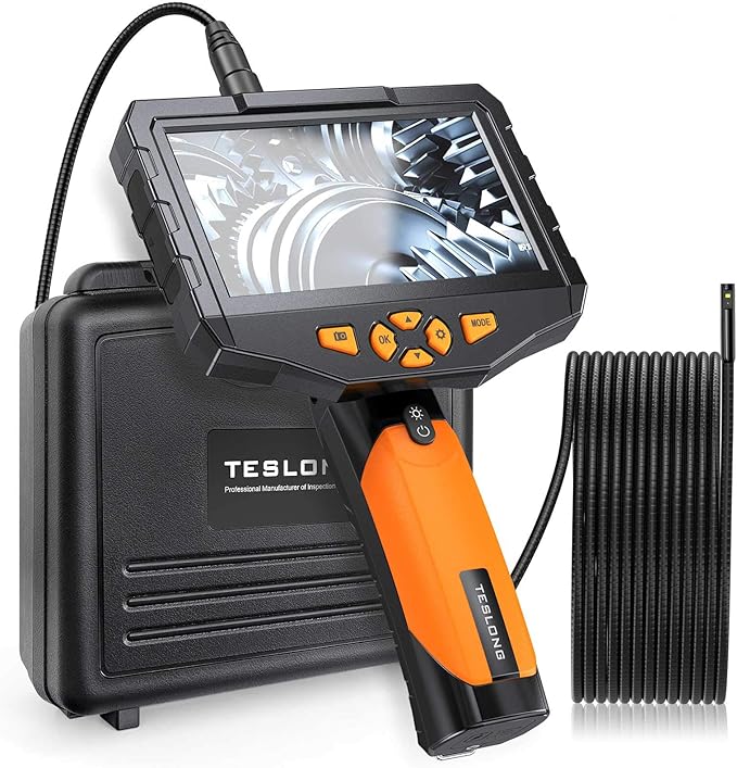 Teslong Dual Lens Inspection Camera with 4.5 inch LCD Screen, Endoscope