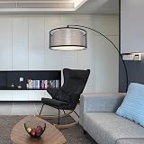 FRIDEKO HOME 2 Tier Light Shade Ceiling Lamp Black White 30cm Modern Drum Shade view 5