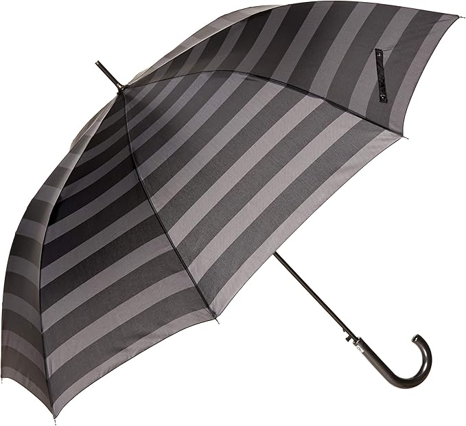 Amazon Co Jp ムーンバット Moonbat エクセルジェンツ 紳士ジャンプ長傘 ボーダープリント グラスファイバー骨使用 メンズ チャコールグレー 日本 親骨の長さ 約65 ブラック 全長 約 手元 約16 5 服 ファッション小物