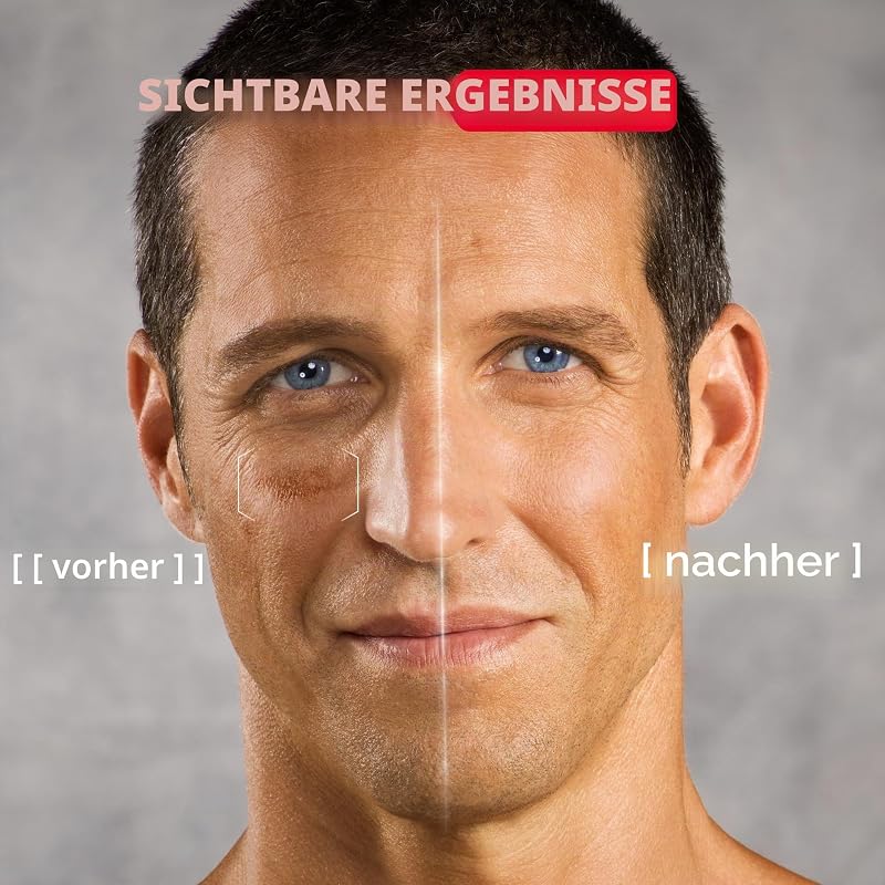 POWER Anti-Aging Serum 2-in-1 Anti-Falten und Anti-Falten (1 x 30 ml), Feuchtigkeitsspendendes Gesichtsserum mit Luminous 630 für Herren, Anti-Flecken-Serum mit Hyaluronsäure