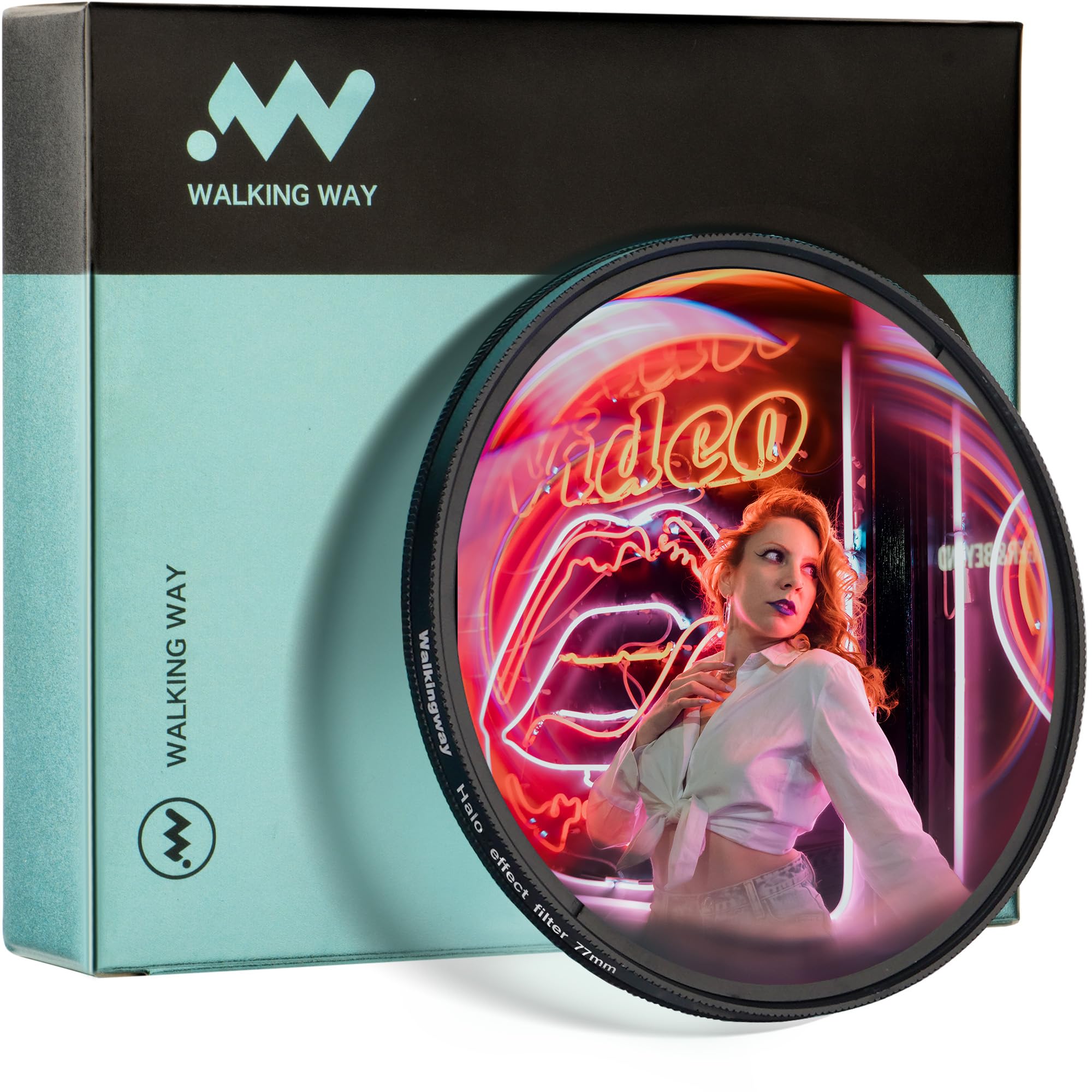 Walking Way Halo Effect Prism Lens Filter 67mm Vortex Distortion Camera Filter K9 Optical Glass with Tunnel Distorts Circular Vortex View