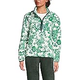 Lands' End Women's Half Zip Cozy Sherpa Fleece Pullover