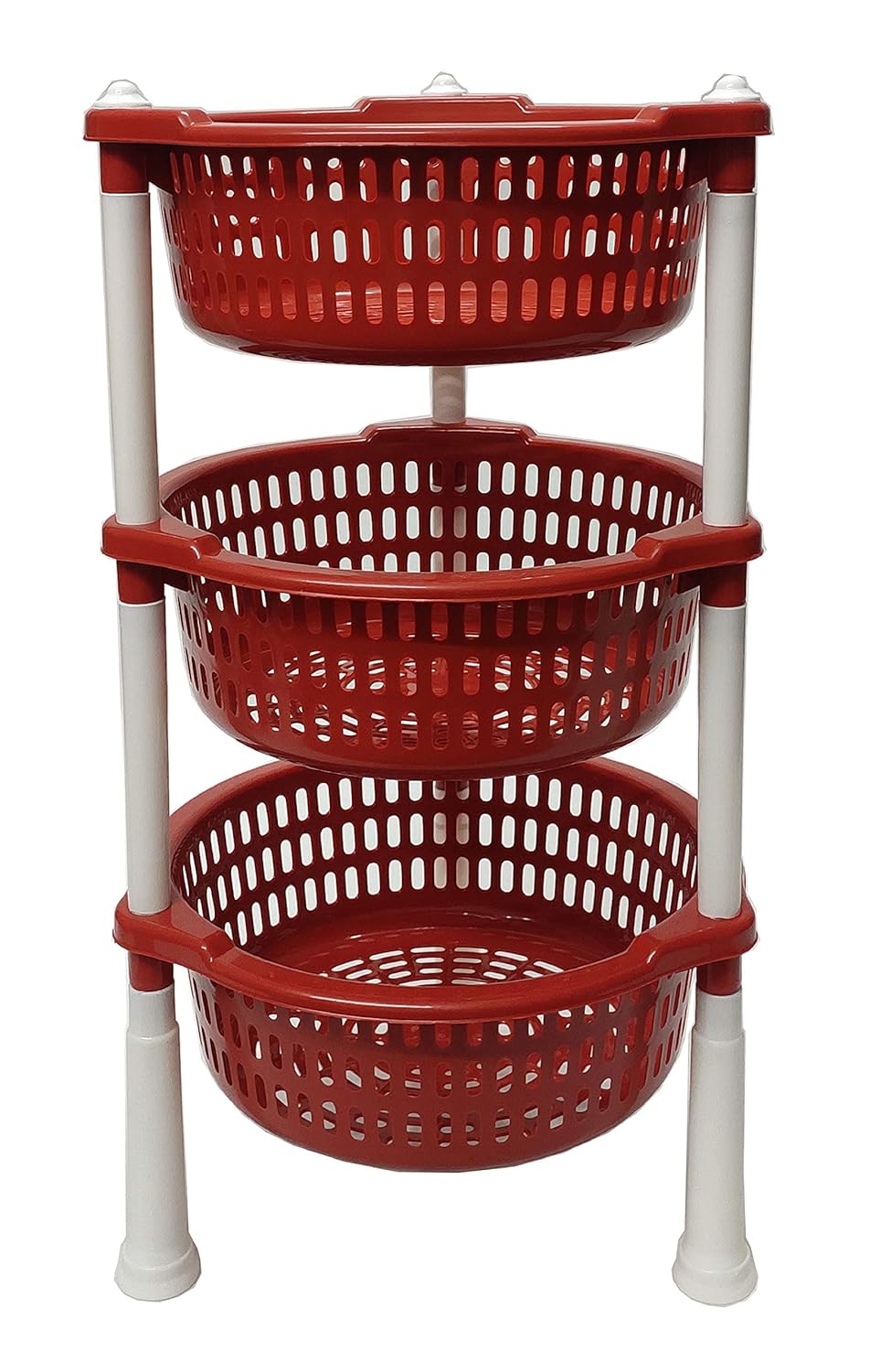 H.A Traders Semi Virgin Quality Plastic 3 Steps Rack for Sabji,Onion