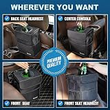 K KNODEL Car Bin With Lid Foldable Waterproof Tidy Car Organizer Medium Black view 5