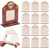 12 Pcs Dia De Los Muertos Picture Frame Paint for Ofrenda Altar 4