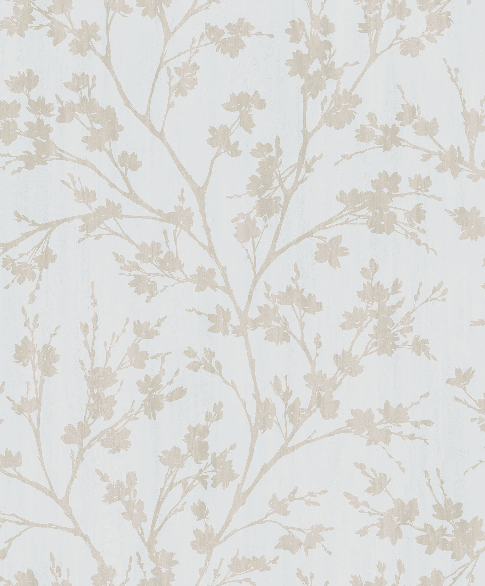 Galerie G78530 Secret Garden Wispy Branches Wallpaper, Greige/Beige, 10m x 53cm