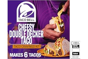 Taco Bell Cheesy Double Decker Taco Cravings Kit, 401 g Box (Pack of 10)