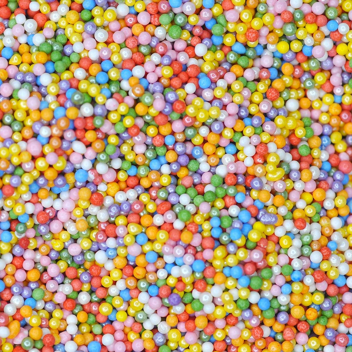 Rainbow Nonpareils Hundreds Thousands 100s and 1000s Natural Colour Cup Cake Sprinkles 900g / 31.75 Suitable for Vegans Halal Kosher Gluten Dairy Free Mixed Baking Gifts