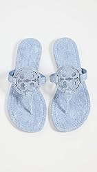 Tory Burch Women's Miller Sandals, Blue Cloud, 5
