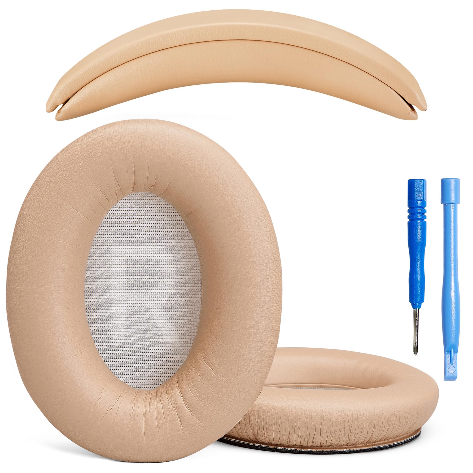 AHG Accessory House Global SoundLink AE2 Ear Pads and SoundLink AE2 Headband Cushion Compatible with Bose SoundLink Around-Ear 2 (AE2) Headphones (Beige). Seamless DIY Fit | Extra thick | 3D Printed