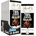 Lindt EXCELLENCE 78% Cocoa Dark Chocolate Bar, Dark Chocolate Candy, 3.5 oz. (12 Pack)