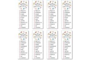 ESLINOP Drink Around The World Epcot Tattoo, Drinking Around The World Epcot Tattoo, Epcot Tattoo Drink Around The World, Pack of 8 Tattoos, A Perfect Complement To The Drinking Around The World Epcot Shirt