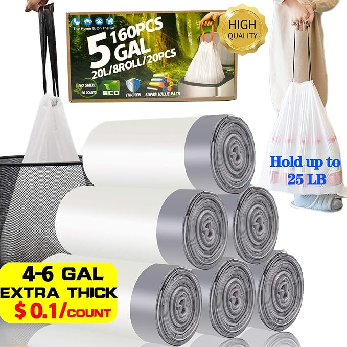 0.5 gallon trash bags