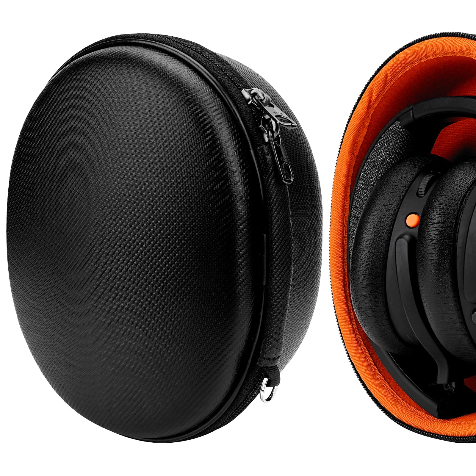 Geekria Shield Headphones Case Compatible with Skullcandy Riff 2, Crusher ANC/Evo, Hesh 3 and More, Replacement Hard Shell Travel Carrying Bag with Cable Storage (Black)