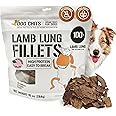 Dog Chits Lamb Lung Fillets Dog and Puppy Treats - Made in USA - Easy to Break - Slices - Random Shape - All Natural - Great for Training - High Protein - Low Fat - Large 10 oz. Bag