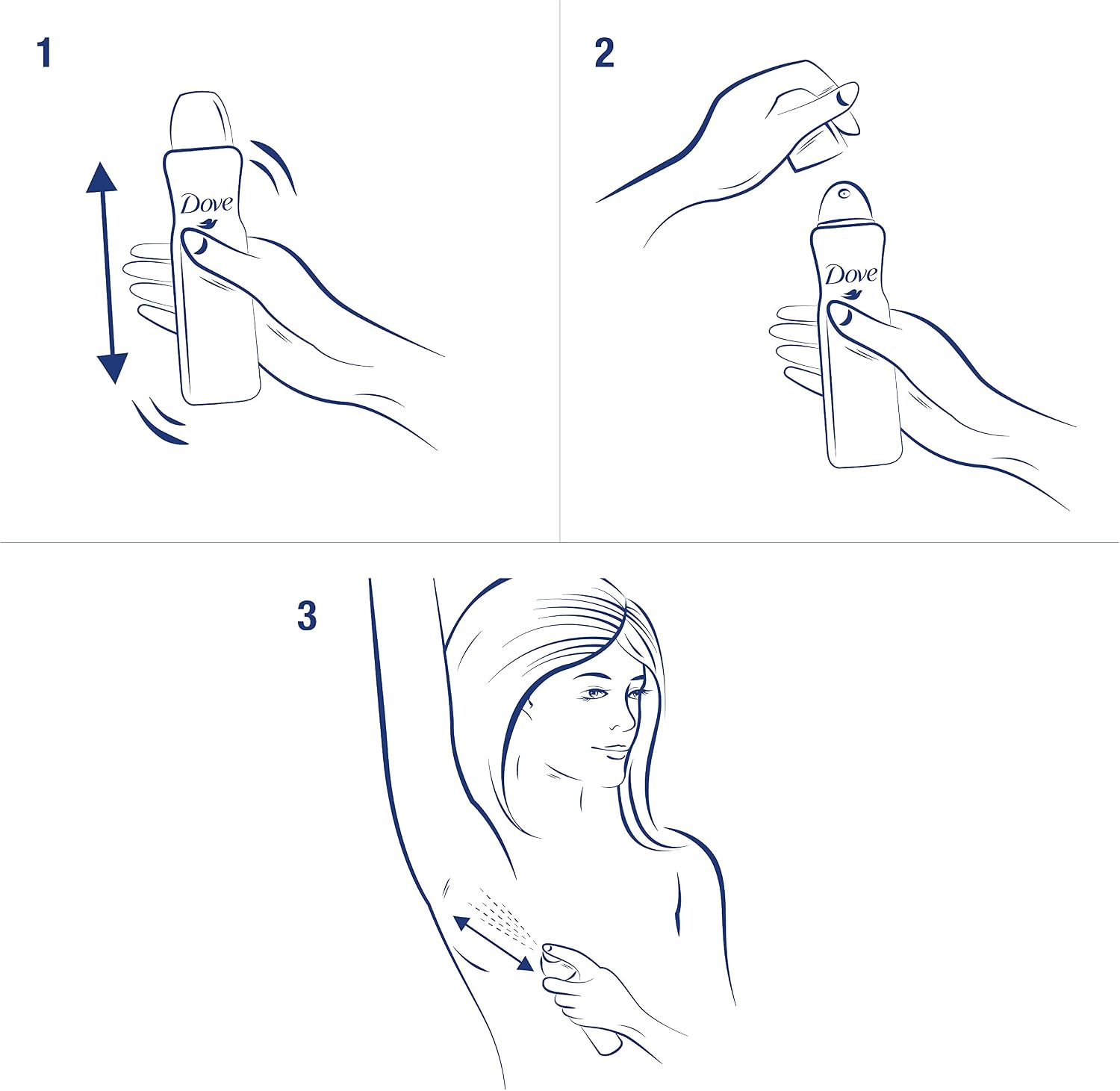 Dove Original Alcohol Deodorant Spray 150 ml Pack of 6 (6 x 150 ml), 150 ml (Pack of 6) - Image 4