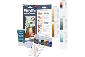 CalFlor VinylFix Mix2Match Vinyl & LVT Repair Kit – Acrylic Putty + 7 Pigments, 45 Color Formulas