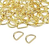 100 Pack 3/4" D Ring Metal Strap Sewing Hardware